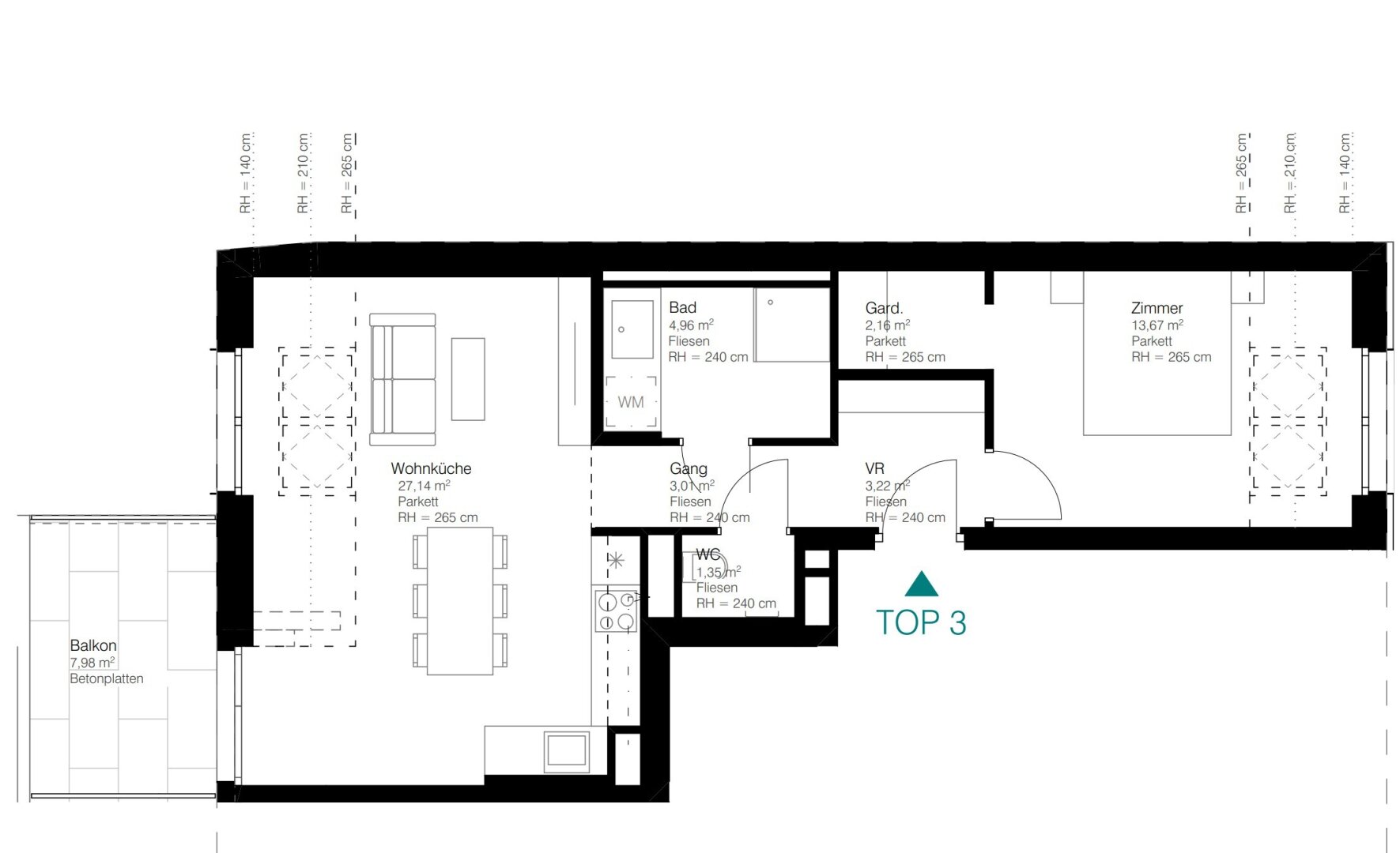 Terrassenwohnung zum Kauf 579.000 € 2 Zimmer 55,5 m²<br/>Wohnfläche 01.07.2025<br/>Verfügbarkeit Wien 1130