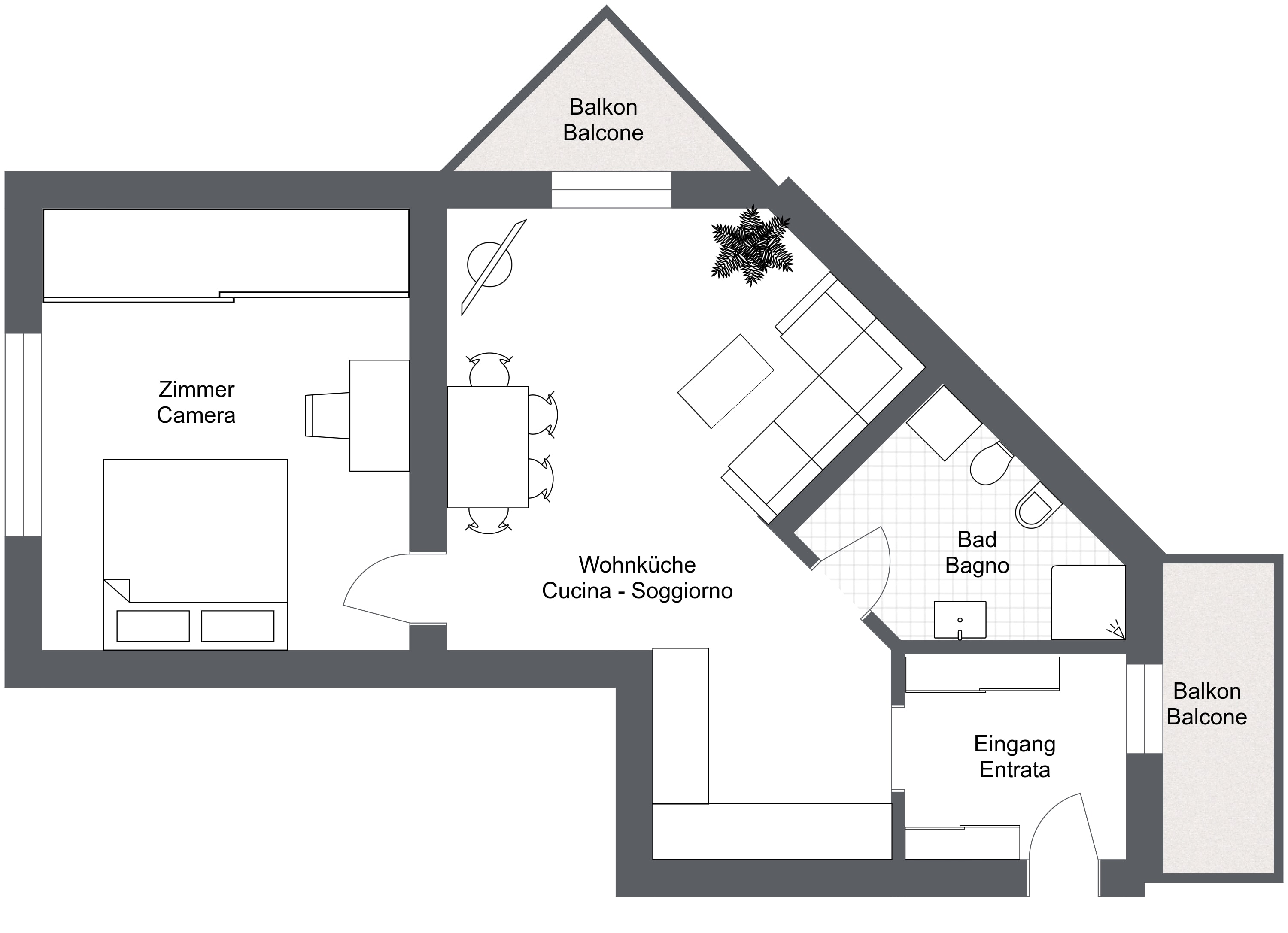 Wohnung zur Miete 2 Zimmer 42 m²<br/>Wohnfläche EG<br/>Geschoss Sand in Taufers 39032