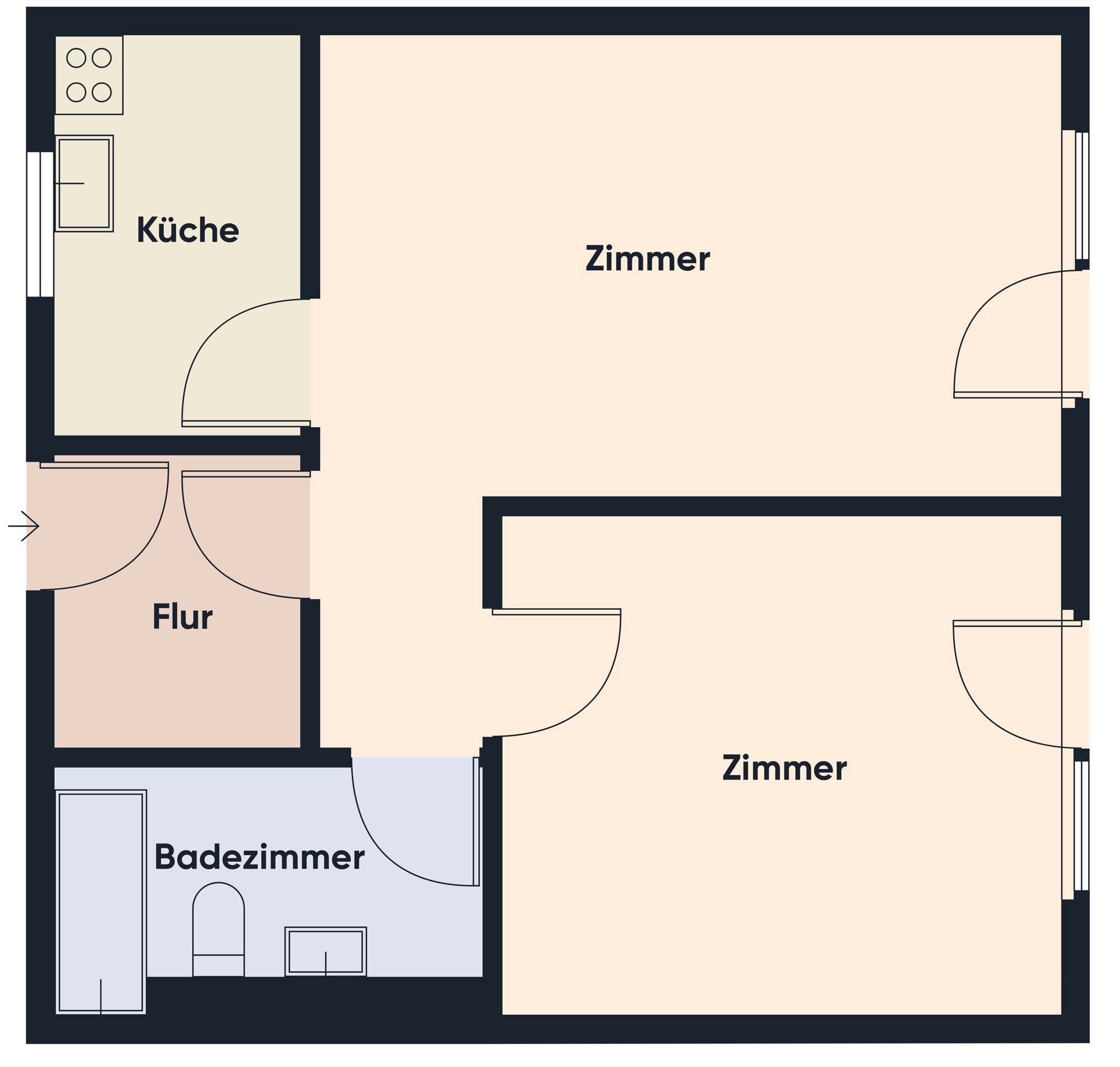 Wohnung zur Miete 980 € 2 Zimmer 49,5 m²<br/>Wohnfläche EG<br/>Geschoss Reutegasse 25 Bregenz 6900