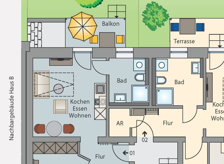 Wohnung zum Kauf provisionsfrei als Kapitalanlage geeignet 232.500 € 2 Zimmer 40,6 m² Dorfstr. 18 Ramsberg Pleinfeld 91785