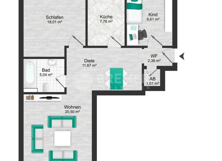 Wohnung zum Kauf 245.000 € 3 Zimmer 78 m² EG Kreideberg Lüneburg 21339