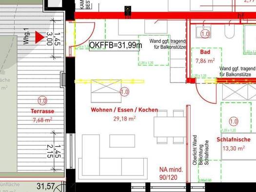Wohnung zur Miete 812 € 2 Zimmer 58 m² EG frei ab sofort Rhede 46414