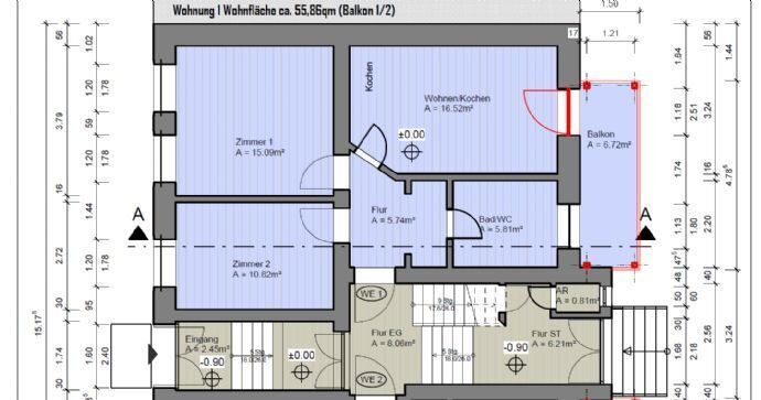 Wohnung zur Miete 525 € 2 Zimmer 57 m²<br/>Wohnfläche 01.03.2025<br/>Verfügbarkeit Frankenvorstadt Stralsund 18439