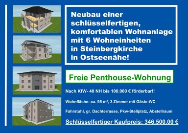 Penthouse zum Kauf als Kapitalanlage geeignet 346.500 € 3 Zimmer 95 m² Steinbergkirche Steinbergkirche 24972