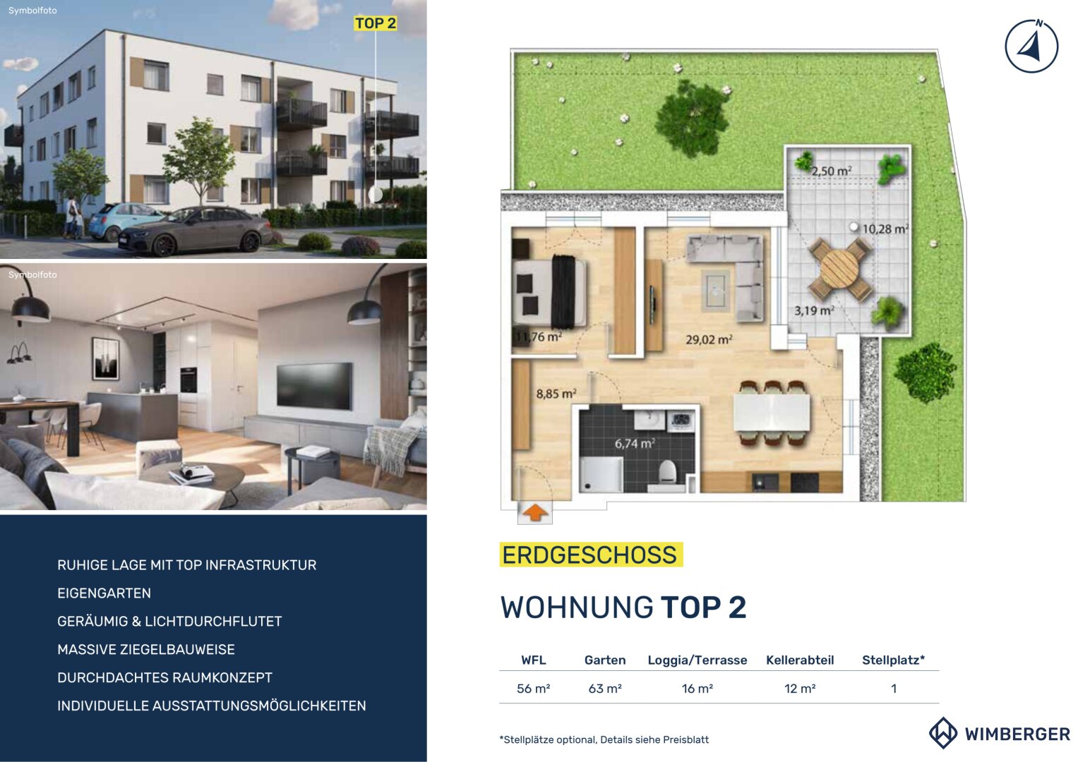 Wohnung zum Kauf 259.400 € 2 Zimmer 56 m²<br/>Wohnfläche Rhemastraße 1 St. Marien 4502