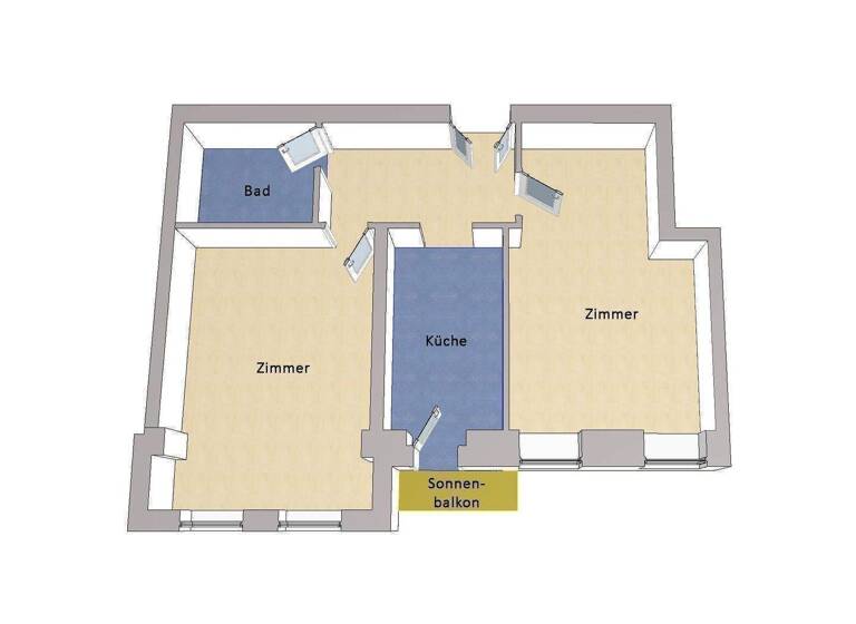 Wohnung zum Kauf 559.000 € 2 Zimmer 62 m² 2. Geschoss Friedrichshain Berlin 10245