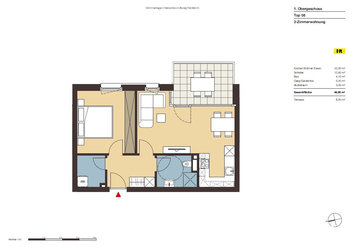 Wohnung zum Kauf 305.000 € 2 Zimmer 46,6 m²<br/>Wohnfläche 01.04.2025<br/>Verfügbarkeit Kiebersbündtweg Feldkirch 6800