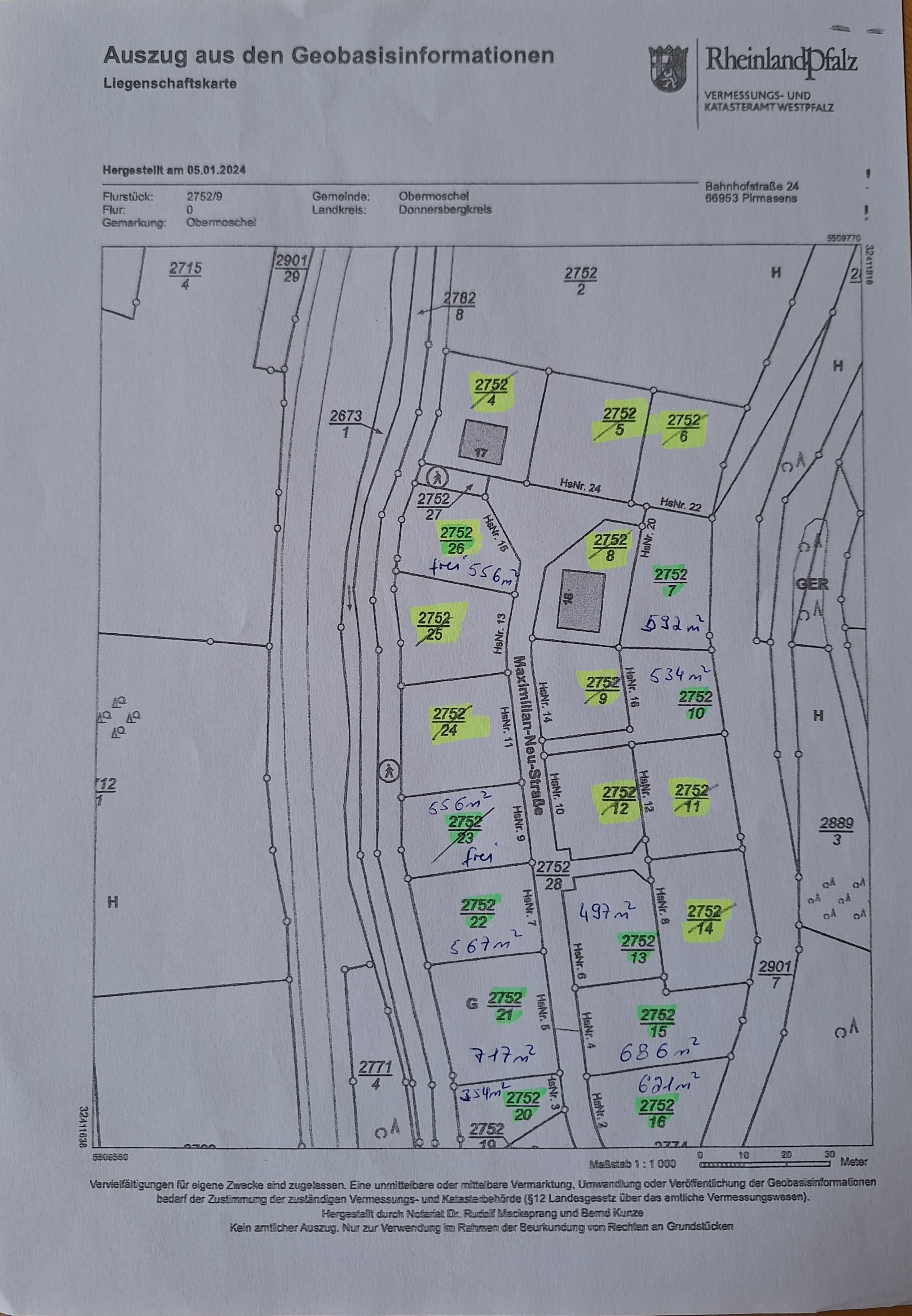 Grundstück zum Kauf 94.720 € 592 m²<br/>Grundstück ab sofort<br/>Verfügbarkeit Obermoschel 67823