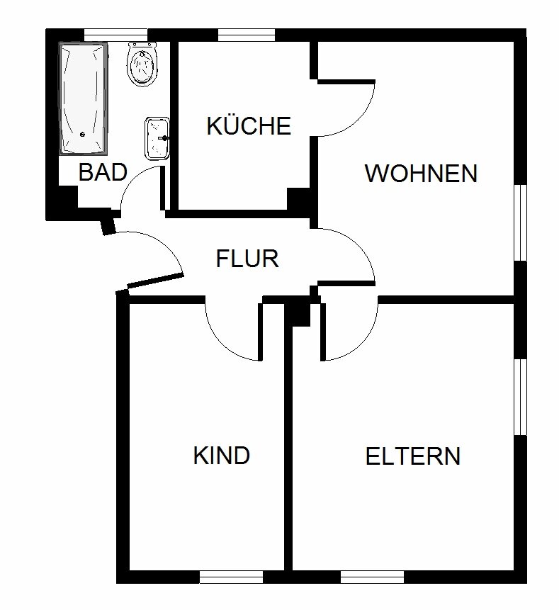 Wohnung zur Miete 389 € 3,5 Zimmer 51,7 m²<br/>Wohnfläche EG<br/>Geschoss Brinkmannsweg 19 Hassel Gelsenkirchen 45896