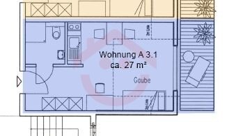 Studio zur Miete 470 € 1 Zimmer 28 m²<br/>Wohnfläche 3.<br/>Geschoss 01.04.2025<br/>Verfügbarkeit Kleinlinden Gießen-Kleinlinden 35398