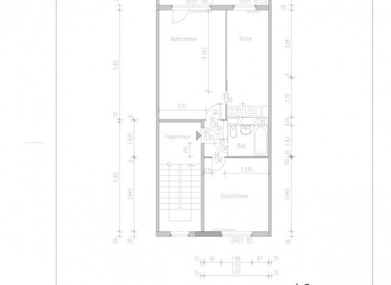 Wohnung zur Miete 370 € 2 Zimmer 56,3 m² 5. Geschoss Käthe-Kollwitz-Straße 6 Stendal 39576