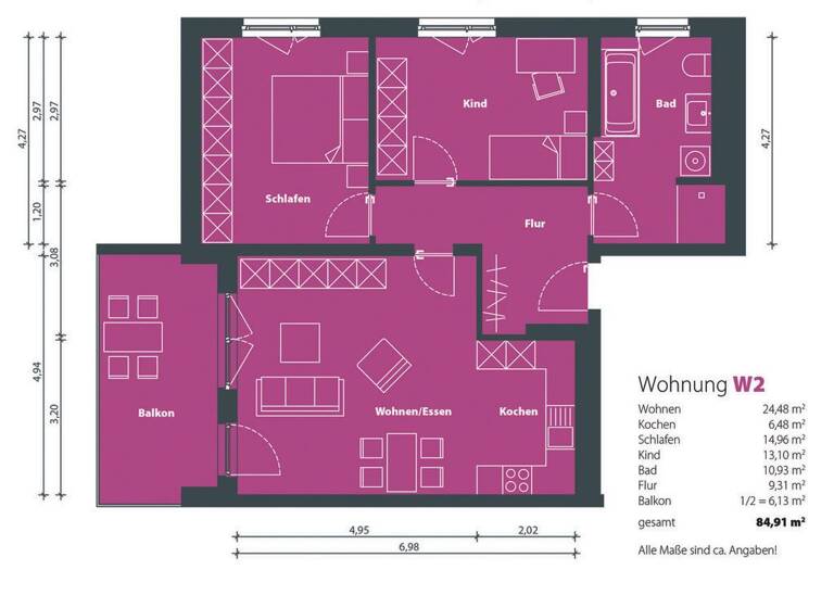 Wohnung zur Miete 1.104 € 3 Zimmer 84,9 m² 1. Geschoss frei ab 01.06.2026 Weidenstraße 5 Lusan Gera 07549