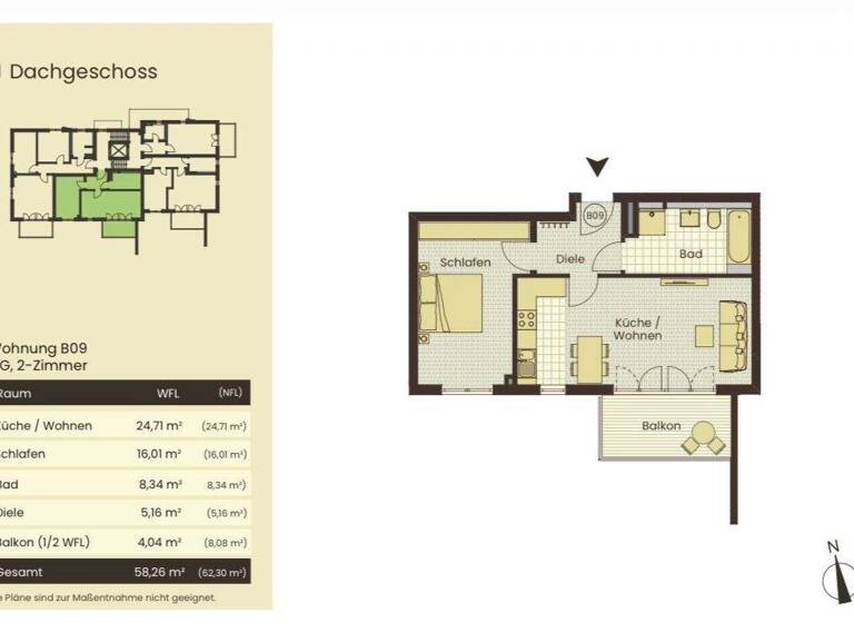 Wohnung zur Miete - Erstbezug 1.010 € 2 Zimmer 58,3 m² 1. Geschoss frei ab 01.07.2026 Ebersberg 85560