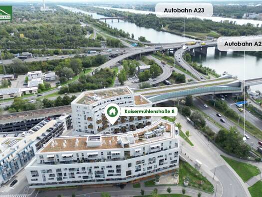 Wohnung zur Miete 666 € 2 Zimmer 47,9 m² 5. Geschoss frei ab 01.07.2026 Kaisermühlenstraße 8 Wien 1220