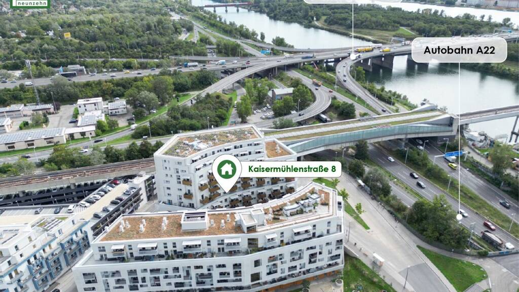 Wohnung zur Miete 666 € 2 Zimmer 47,9 m² 5. Geschoss frei ab 01.06.2026 Kaisermühlenstraße 8 Wien 1220