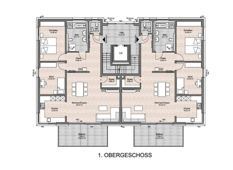 Wohnung zum Kauf - Neubau 573.831 € 3 Zimmer 108,3 m²<br/>Wohnfläche 1.<br/>Geschoss Am Eichelberg 100 Eichelberg Bayreuth 95448