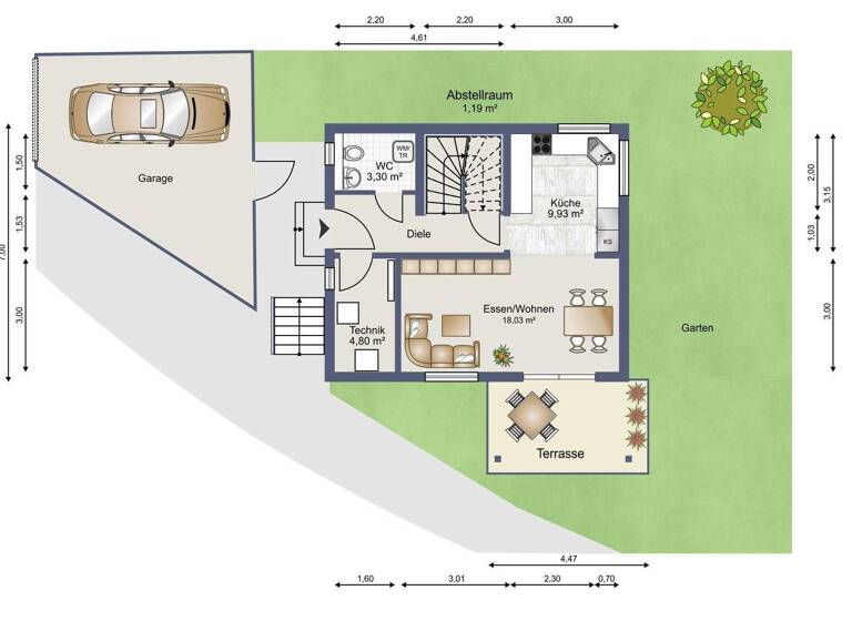 Einfamilienhaus zum Kauf 550.000 € 3,5 Zimmer 82,1 m² 238 m² Grundstück Unterensingen 72669