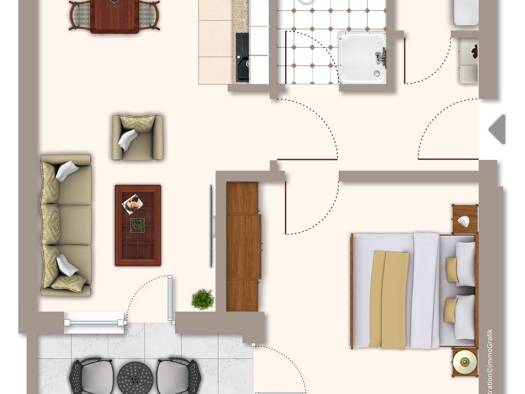 Wohnung zur Miete 340 € 2 Zimmer 41,5 m² Freiberg Freiberg 09599