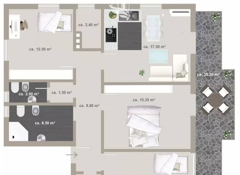 Studio zum Kauf 565.000 € 3 Zimmer 107 m² 1. Geschoss Bruneck 39031
