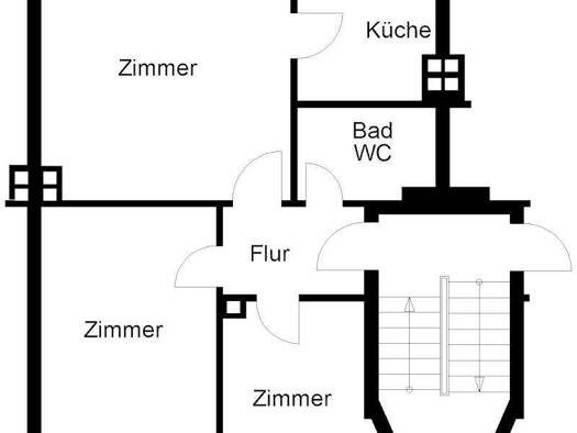 Wohnung zur Miete 325 € 3 Zimmer 54,5 m² 2. Geschoss Braunstraße 18 B Geestemünde Bremerhaven 27574