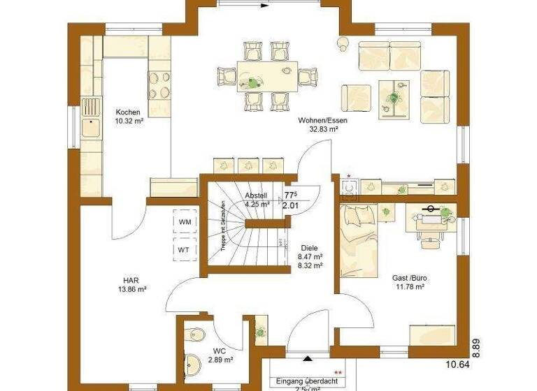 Einfamilienhaus zum Kauf provisionsfrei 468.000 € 5 Zimmer 155 m² 569 m² Grundstück Klepsau Krautheim 74238