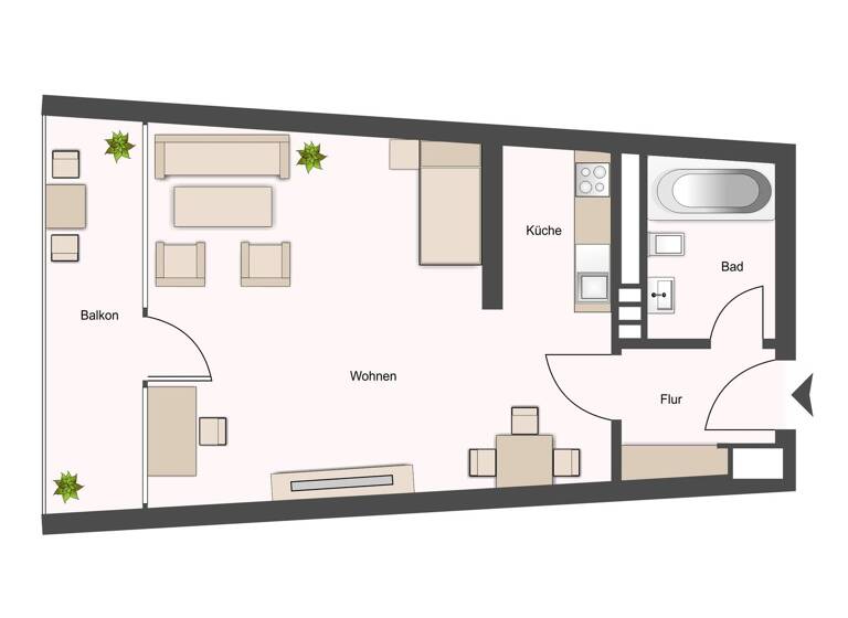 Studio zum Kauf 95.000 € 1 Zimmer 42 m² 1. Geschoss Coerde Münster 48157
