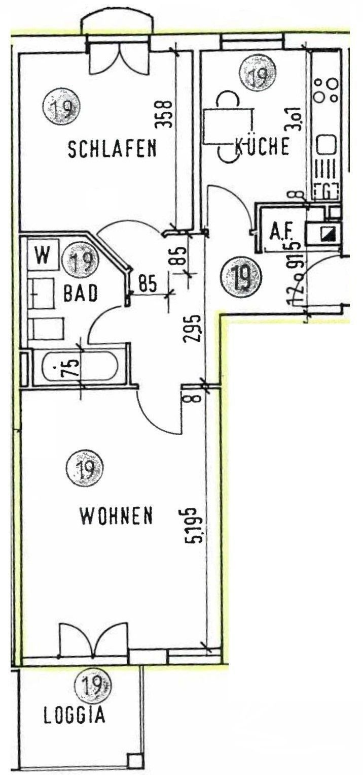 Wohnung zum Kauf 179.000 € 2 Zimmer 65 m²<br/>Wohnfläche 2.<br/>Geschoss ab sofort<br/>Verfügbarkeit Tuttlingen Tuttlingen 78532