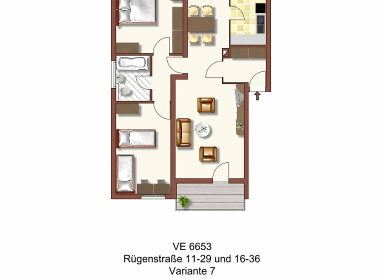 Wohnung zur Miete 569 € 3 Zimmer 73 m² 3. Geschoss frei ab 01.05.2026 Rügenstraße 13 Neumühl Duisburg 47167