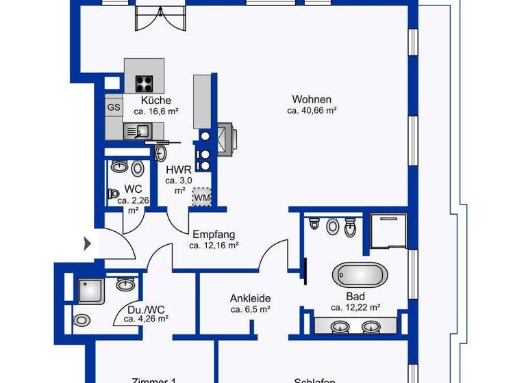 Penthouse zum Kauf 2.500.000 € 3 Zimmer 153 m² frei ab 01.04.2026 Hanfstaenglstraße 17 Neuhausen-Nymphenburg München 80638