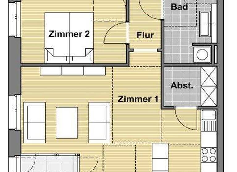 Wohnung zum Kauf - Erstbezug provisionsfrei 365.000 € 2 Zimmer 66,3 m² EG Berghausen Pfinztal 76327