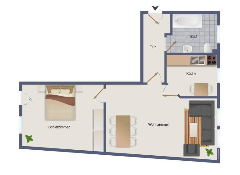 Wohnung zum Kauf 75.000 € 2 Zimmer 55 m² 3. Geschoss Raguhn 06779
