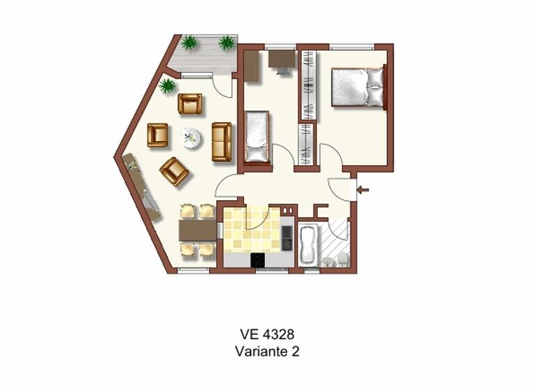 Wohnung zur Miete 599 € 3 Zimmer 66 m² 1. Geschoss Dülkener Straße 13 Benrad-Süd Krefeld 47804