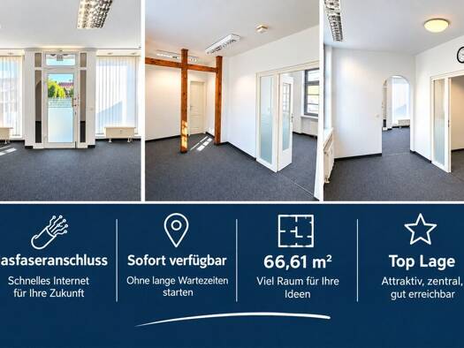 Bürofläche zur Miete 549 € 3 Zimmer 55,1 m² Bürofläche Bergen Bergen auf Rügen 18528