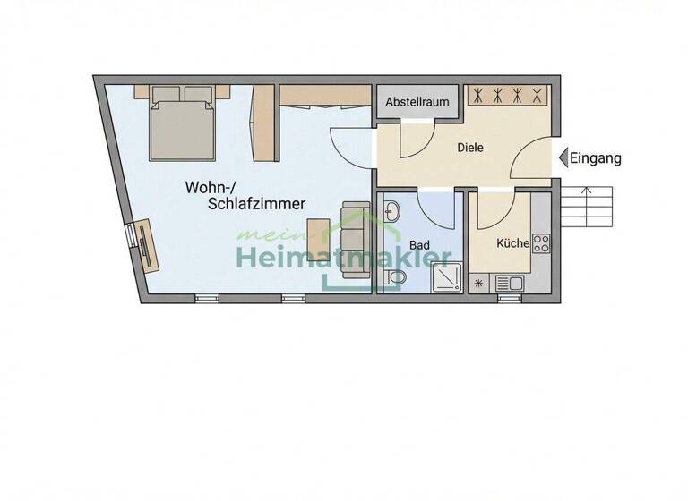 Studio zum Kauf 39.000 € 1 Zimmer 36 m² 1. Geschoss Aschersleben 06449