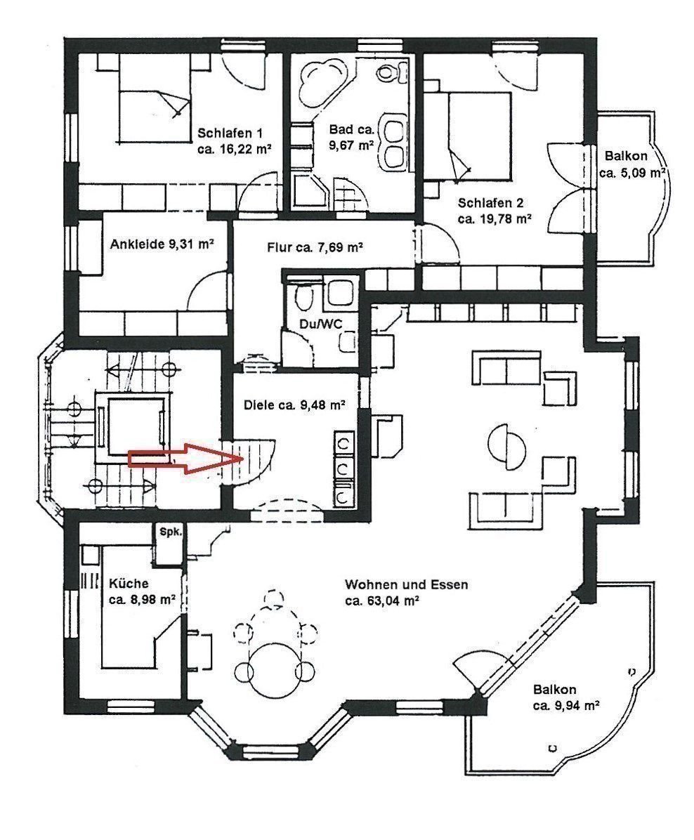 Wohnung zum Kauf 980.000 € 3,5 Zimmer 150 m²<br/>Wohnfläche Baden-Baden - Kernstadt Baden-Baden 76530