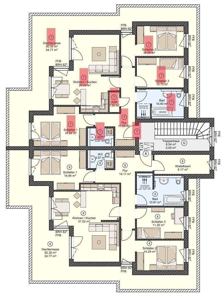 Penthouse zur Miete 1.521 € 4 Zimmer 121,7 m²<br/>Wohnfläche 2.<br/>Geschoss 01.05.2025<br/>Verfügbarkeit Bergen Bergen auf Rügen 18528