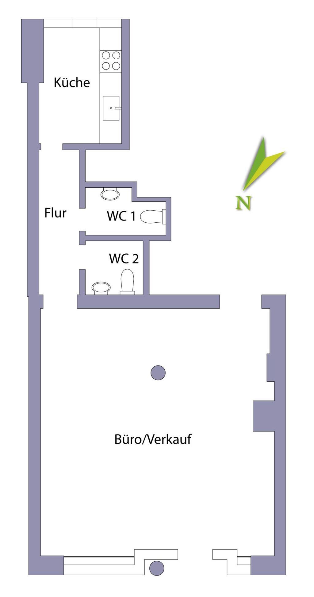 Bürofläche zum Kauf 245.000 € 1 Zimmer 65 m²<br/>Bürofläche Oberschöneweide Berlin 12459