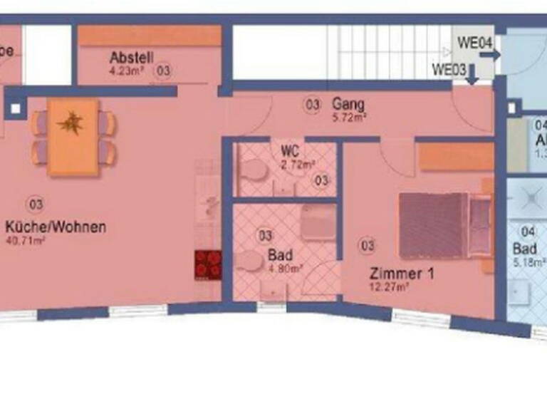 Wohnung zur Miete 1.100 € 2 Zimmer 77 m²<br/>Wohnfläche 1.<br/>Geschoss Mauergasse 2a Rodheim Rosbach-Rodheim 61191
