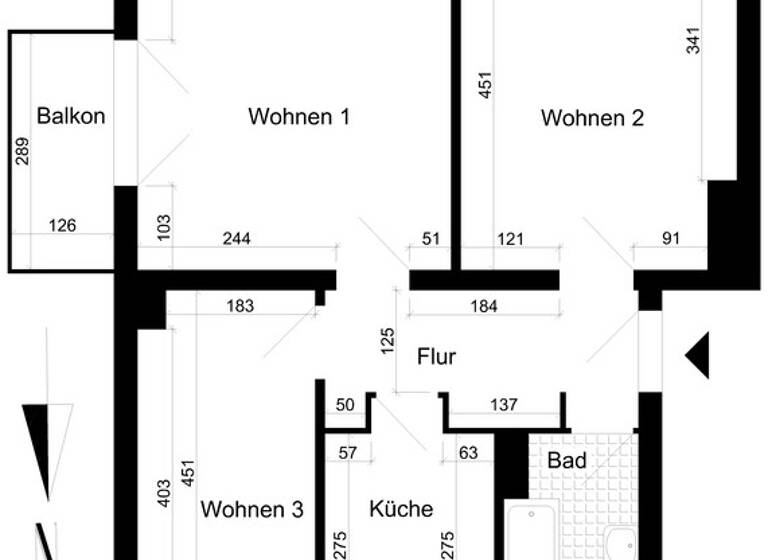 Wohnung zur Miete 420 € 3 Zimmer 59 m²<br/>Wohnfläche 3.<br/>Geschoss 01.10.2025<br/>Verfügbarkeit Hohepfortestr. 4 Alte Neustadt Magdeburg 39106
