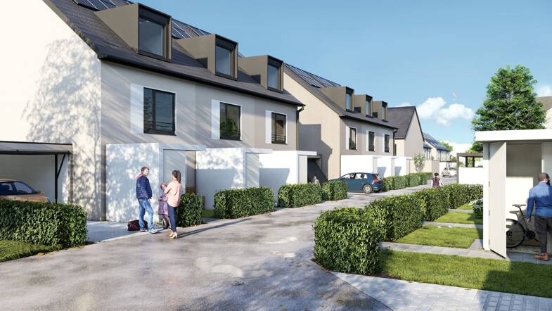 Reihenmittelhaus zum Kauf - Neubau provisionsfrei 359.990 € 5 Zimmer 145 m² 215,1 m² Grundstück frei ab 01.04.2026 Von-Stephan-Straße 43 Stadtkern Jülich 52428