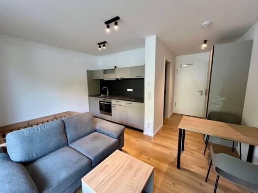 Terrassenwohnung zur Miete 515 € 1 Zimmer 26 m² EG frei ab sofort Am historischen Lokschuppen 16 Innenstadt Fürth 90762