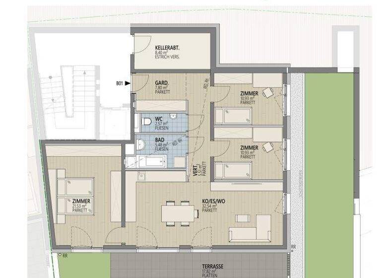 Wohnung zum Kauf - Erstbezug 671.301 € 4 Zimmer 97,3 m² 2. Geschoss Fisser Höfe Fiss 6533