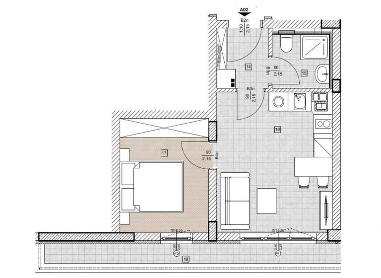 Studio zum Kauf 237.300 € 2 Zimmer 64,1 m² Sofia