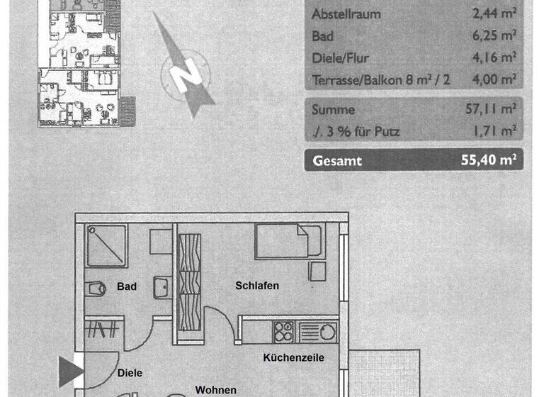 Wohnung zum Kauf 249.000 € 2 Zimmer 56 m² 1. Geschoss Balingen 72336