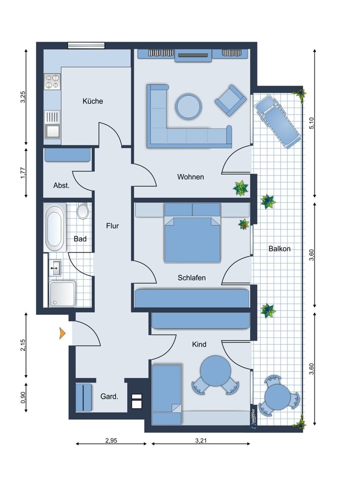 Wohnung zum Kauf 279.000 € 3 Zimmer 88 m²<br/>Wohnfläche EG<br/>Geschoss Blankenloch Stutensee 76297