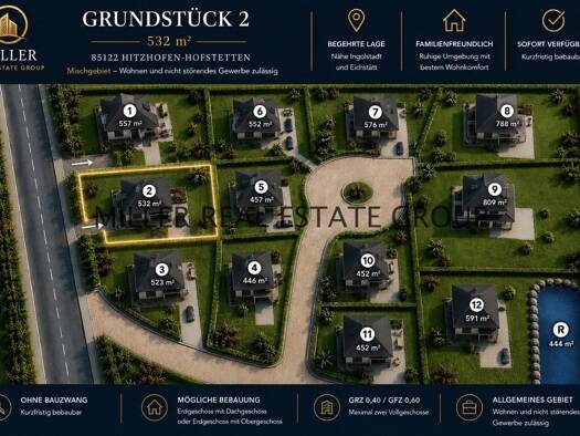 Grundstück zum Kauf 231.420 € 532 m² Grundstück Hofstetten Hitzhofen 85122