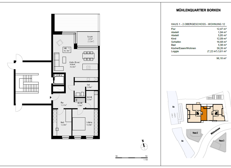 Wohnung zum Kauf - Erstbezug provisionsfrei 413.574 € 3 Zimmer 96,2 m² Borken 46325