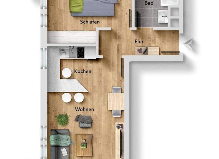 Wohnung zum Kauf 165.000 € 2 Zimmer 44,2 m² 3. Geschoss Bad Saulgau 88348