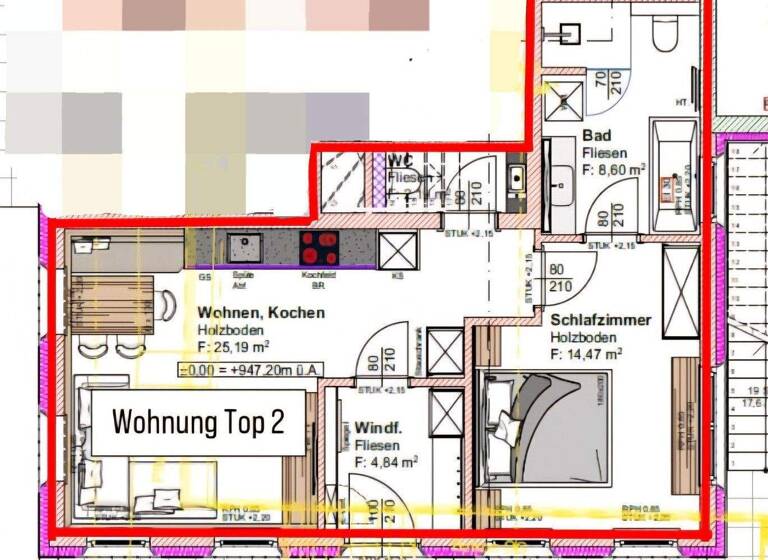 Wohnung zur Miete 1.400 € 2 Zimmer 57 m² EG Hornweg 3 Oberndorf in Tirol 6372