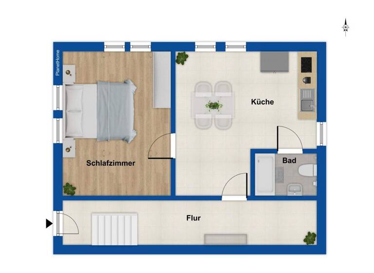 Wohnung zum Kauf 149.900 € 1,5 Zimmer 45 m² EG Hessental Schwäbisch Hall 74523